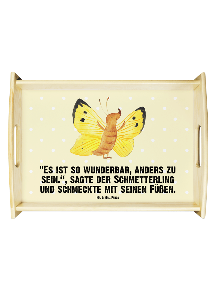 Snack Tablett Schmetterling Zitronenfalter mit ... in Gelb Pastell