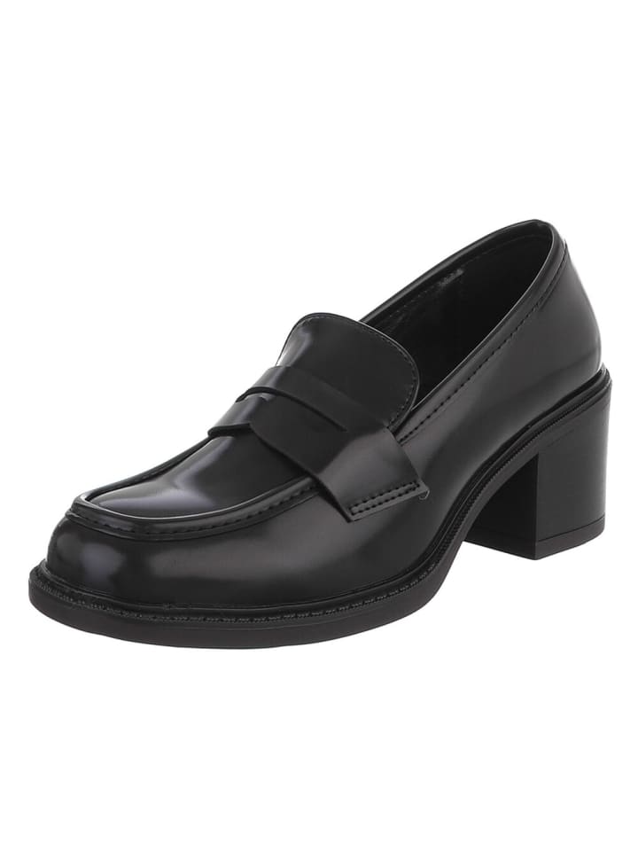 High Heel in Braun und Schwarz