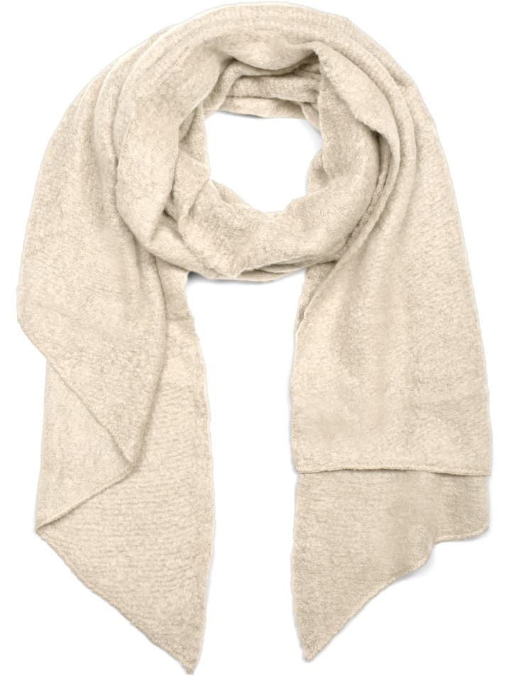 Asymmetrischer unifarbener Web Schal in Beige