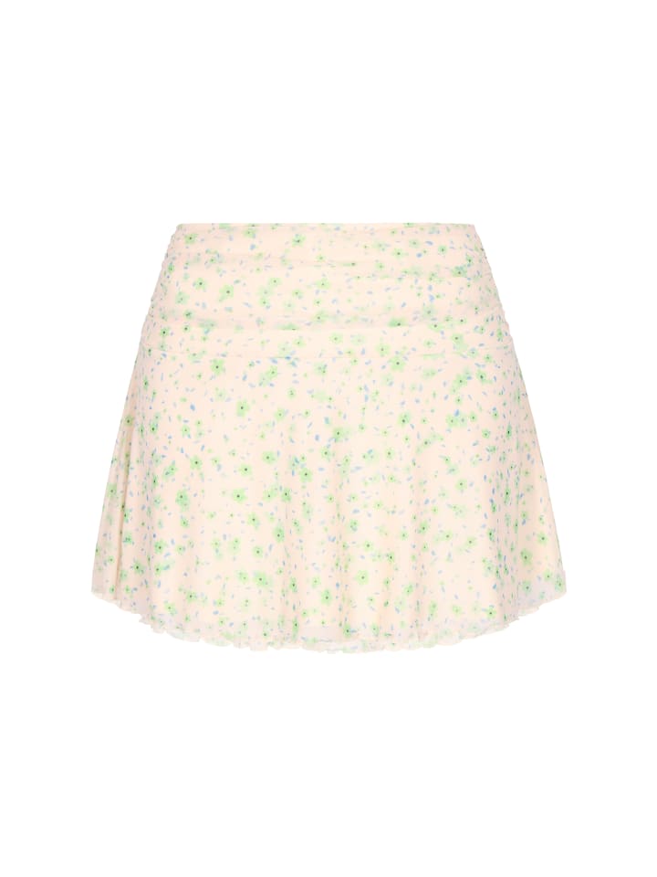 Women Skirt in green offwhite