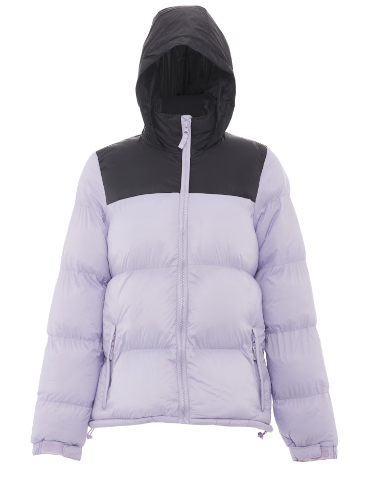 Damen Wattierte Steppjacke in Lavendel Schwarz