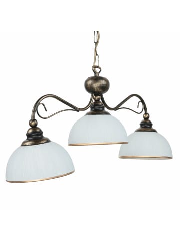 Licht-Erlebnisse Pendelleuchte (B)22 x (L)74 x (T)75 cm in Shabby Braun Antik Weiß GoldShabby Braun Antik Weiß Gold