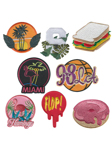 Catch the Patch Achtziger Neunziger Set 8 StückApplikation Bügelbild inBunt