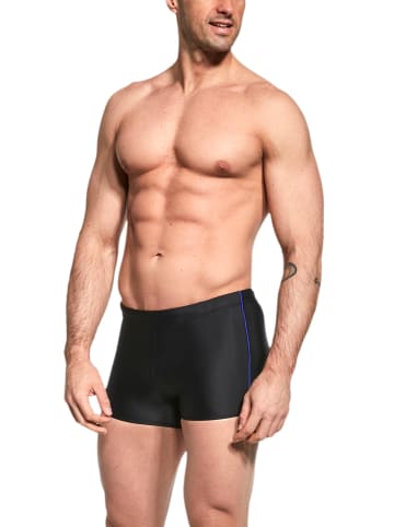 Aquarti Aquarti Herren Badehose Kurz mit Kontrastpaspel in schwarz Modell 2