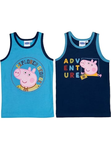 United Labels Peppa Wutz Unterhemd Tank Top (2er Pack) in Blau