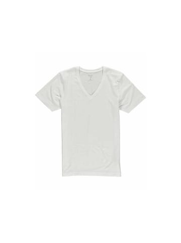 OLYMP  V-Kragen T-Shirt in weiß
