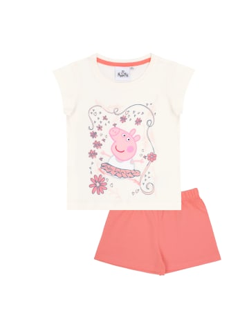 Peppa Pig Peppa Pig Mädchen Schlafanzug kurzarm in weiß
