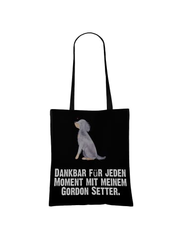 Mr. & Mrs. Panda Uni Tasche Gordon Setter Moment mit Spruch in Schwarz