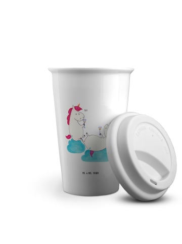 Mr. & Mrs. Panda Tumbler Einhorn Sekt ohne Spruch in Weiß