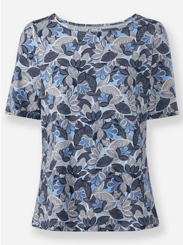 WITT WEIDEN Print-Shirt in hellblau-marine-bedruckt