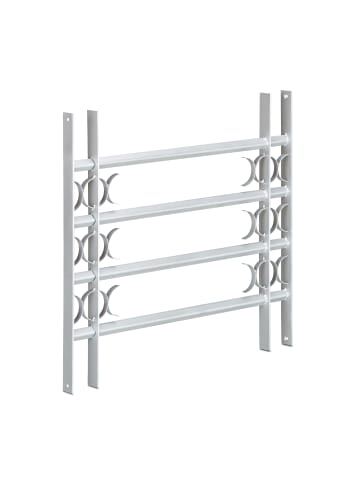 relaxdays Fenstergitter Einbruchschutz in Grau - (B)70-105 x (H)60 cm