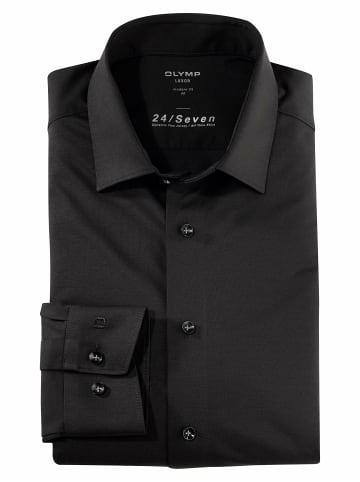 OLYMP  Langarm Business Hemd für Herren in schwarz