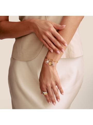 Thomas Sabo Charm-Anhänger Infinity-Zeichen Mit Steinen Connect in silber, weiß