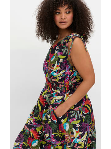 sheego by Joe Browns Maxikleid in blau-gemustert