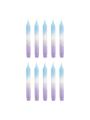 Butlers Stabkerze DIP-DYE 10er-Set in Blau-Violett