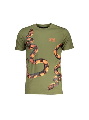 cavalli CLASS Grünes Baumwoll-T-Shirt