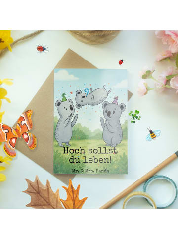 Mr. & Mrs. Panda Glückwunschkarte Koalas Geburtstag Design mit S... in Weiß