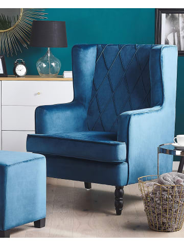 Beliani 2-tlg Sessel SANDSET in Blau