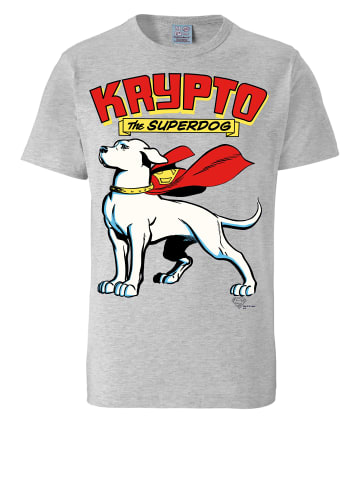 Logoshirt T-Shirt Superdog – Krypto in grau-meliert