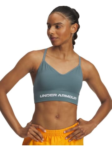 Under Armour Sport-BH "Vanish Seamless Low Bra" in Blau