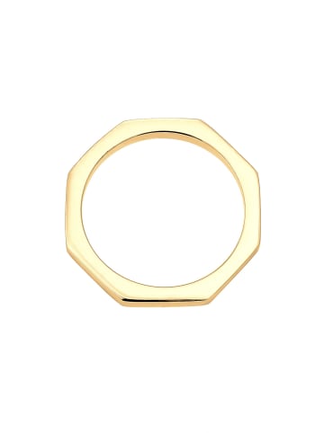 Elli Ring 925 Sterling Silber Geo, Hexagon in Gold