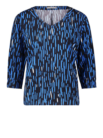 BETTY & CO Schlupfbluse mit Print in Dunkelblau/Blau