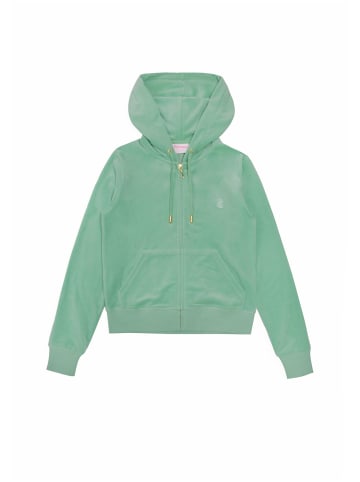 Juicy Couture Juicy Couture Zip-Kapuzenpullover in greyed jade
