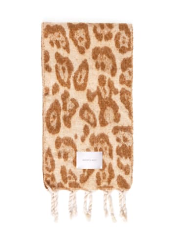 SASSYCLASSY Schal mit Leo-Print in Camel