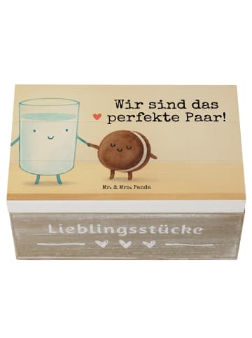 Mr. & Mrs. Panda Box Milch Keks Design mit Spruch in Weiß