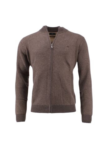 FYNCH-HATTON Cardigan-Zip in Braun