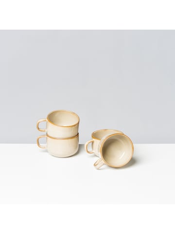 gipfelstück Kaffeeobertassen-Set, Steinzeug Nebelwald in Beige