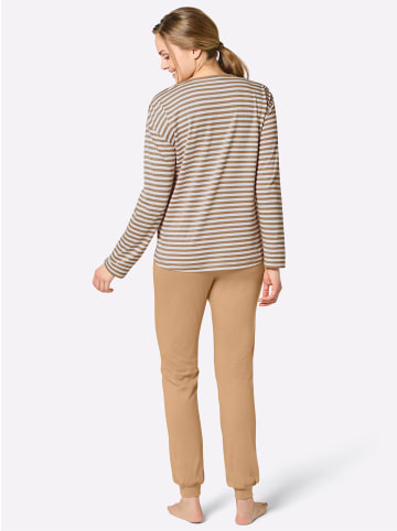 WITT WEIDEN Schlafanzug in camel-weiß