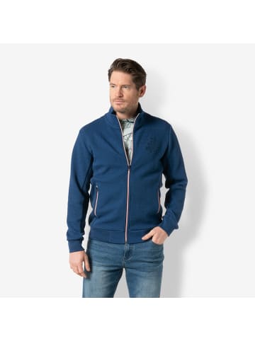 Twinlife Full zip jaquard in Blau