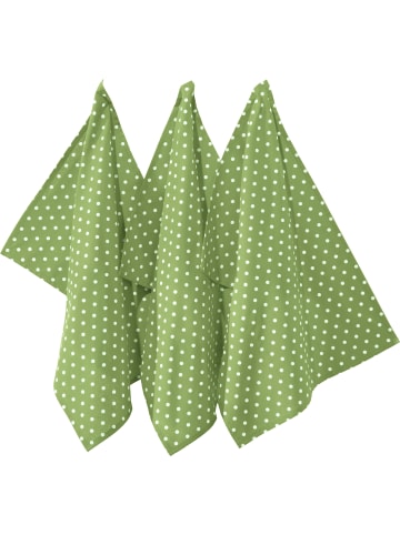 REDBEST Baumwolle Geschirrtuch 3er-Pack Orlando in grün