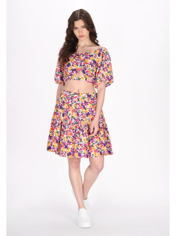myMo Women Top in violet multicolor