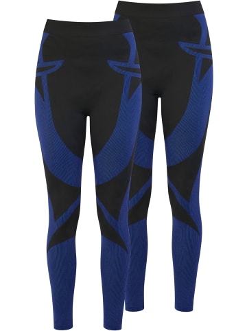normani 2 x Thermounterhose Lange Skiunterwäsche Unisex in Schwarz/Blau