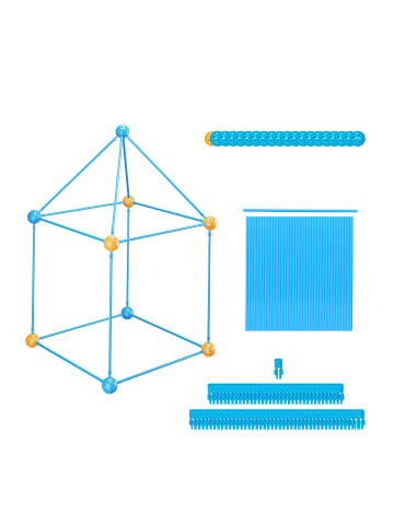 relaxdays 85-tlg. Konstruktionsspielzeug-Set in Bunt