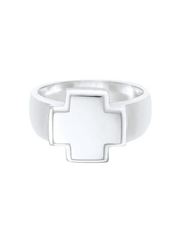 KUZZOI Ring 925 Sterling Silber Kreuz, Siegelring in Silber