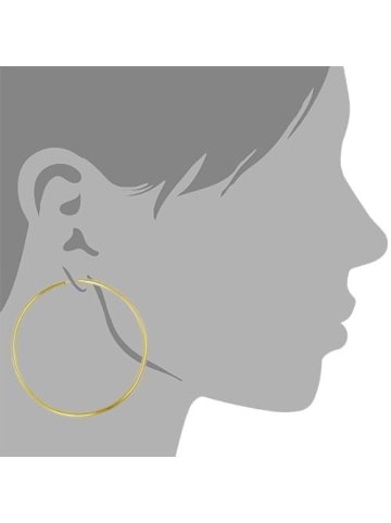 GoldDream Echtgold, 333er Gelbgold Damen Creolen Simply Ohrring ca. 55mm