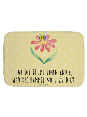 Mr. & Mrs. Panda Badvorleger Hummel Blume mit Spruch in Gelb Pastell