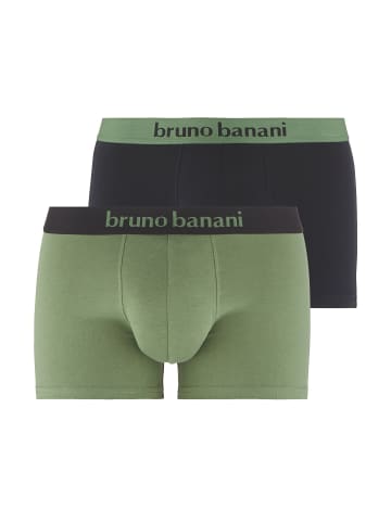 Bruno Banani Retro Short / Pant Flowing in Dillgrün / Schwarz