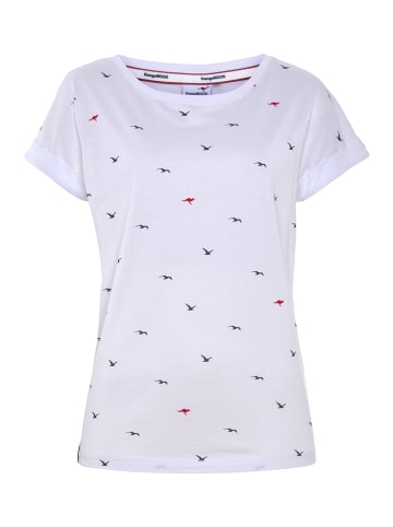 Kangaroos Print-Shirt in weiß
