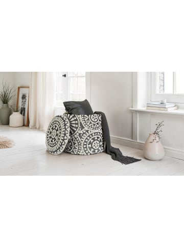 FineBuy Hocker und Sitzsäcke in Grau / Stoff / 40x40x45