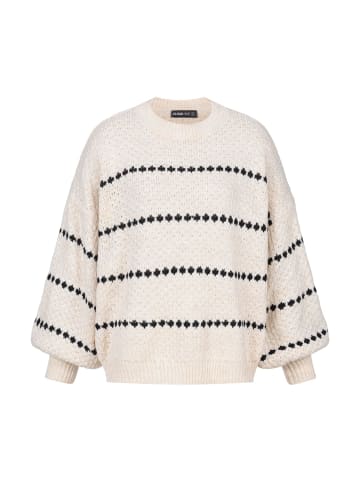 Cloud5ive Cloud5ive Gestrickter Rundhalsausschnitt in black/beige