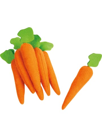 Small Foot Design Filz-Möhren, Ø 2 cm x 11 cm, für Kaufläden in Orange