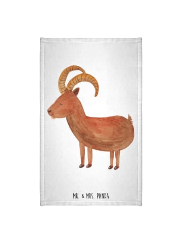 Mr. & Mrs. Panda Handtuch Sternzeichen Steinbock ohne Spruch in Weiß