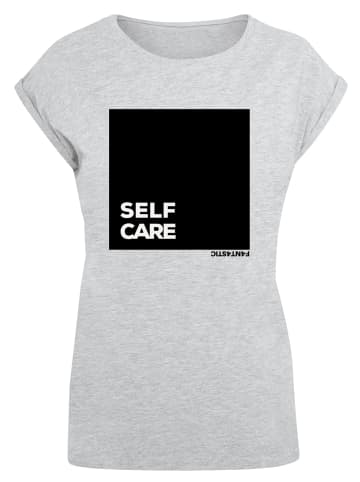 F4NT4STIC T-Shirt SELF CARE SHORT SLEEVE TEE in grau meliert