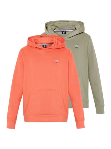 Polo Sylt Sweatshirt / Hoodie Basic in Orange / dunkelgrün