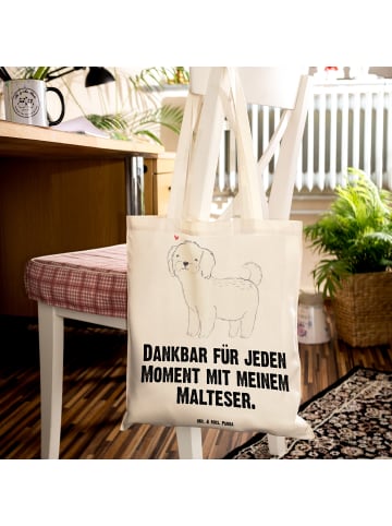 Mr. & Mrs. Panda totebag Malteser Moment mit Spruch in Creme