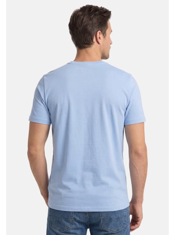 Redmond T-Shirt Basic in Blau / hellblau